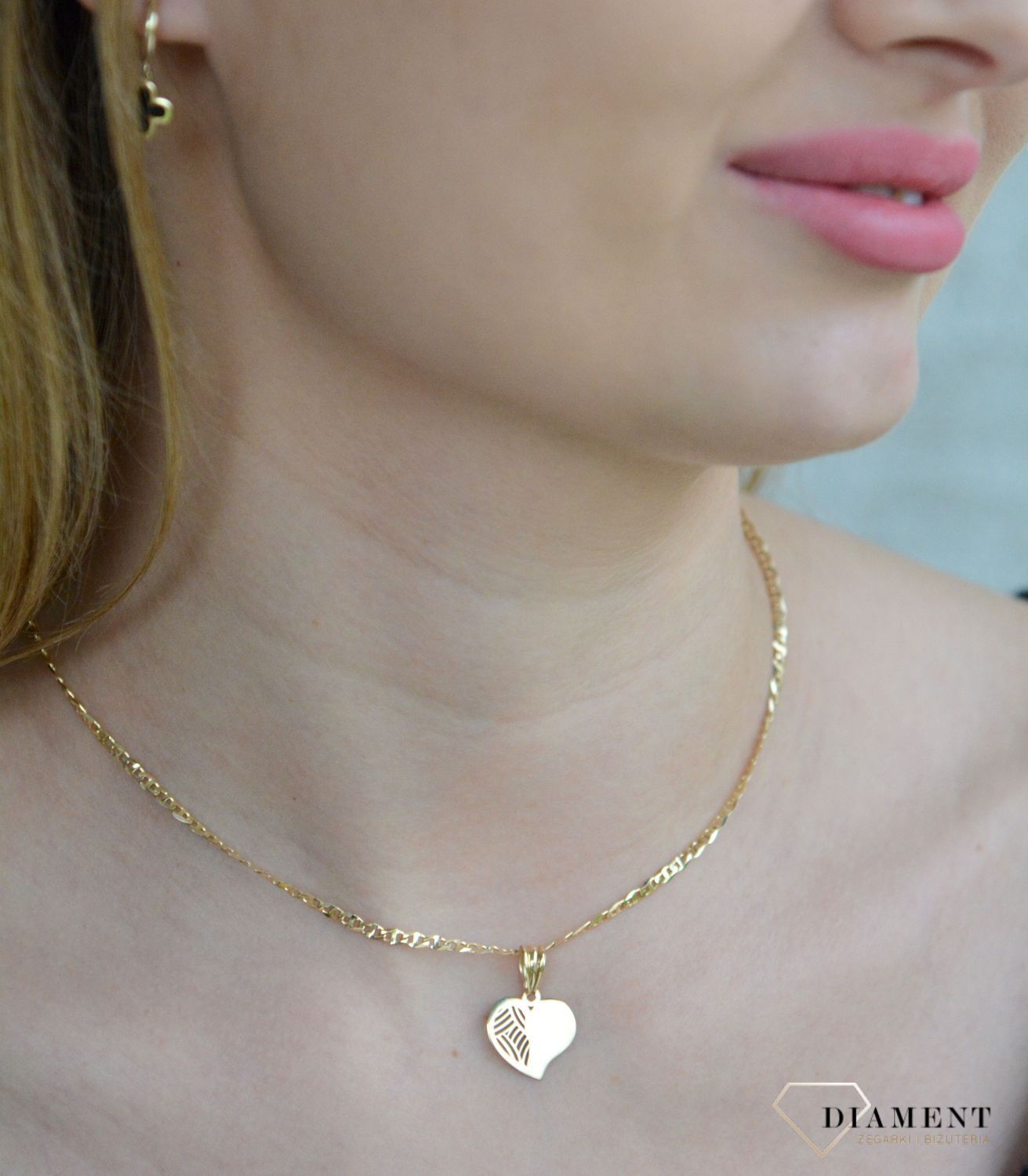 Złota zawieszka 585 ażurowe delikatne Serce ZA 7379.jpg